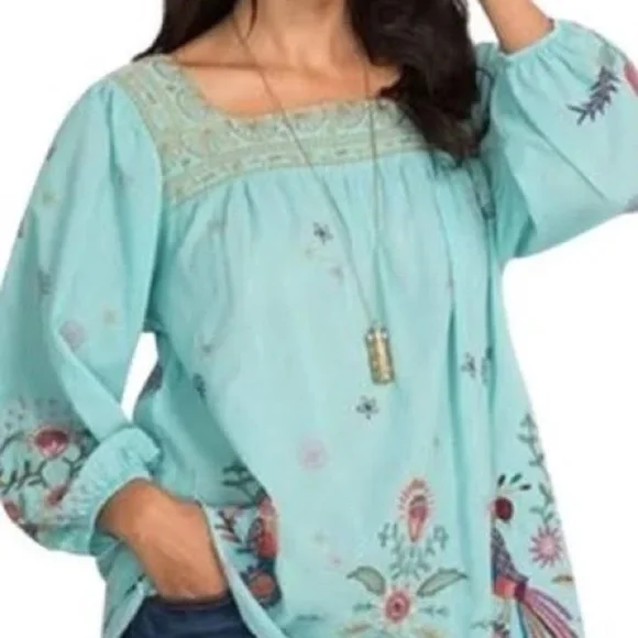 Johnny Was heavily embroidered “Lucy” artesian blouse NWT - Picture 4 of 16